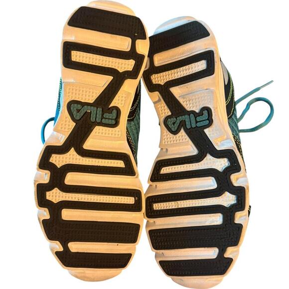 Fila DLS Foam CoolMax Running Shoes Teal Black Yellow Women’s Size 7 Sneakers - Picture 5 of 8
